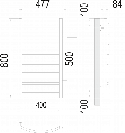 Классик П8 400х800 бп500 Полотенцесушитель  TERMINUS Кстово - фото 3