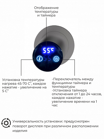 Рондо П2 350х760 электро Полотенцесушитель TERMINUS Оружейная сталь Кстово - фото 5 Рондо П2 350х760 электро Полотенцесушитель TERMINUS Оружейная сталь Кстово - фото 5